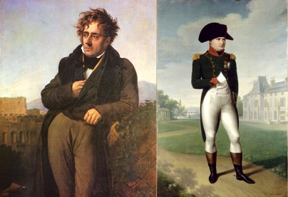 Portrait de Chateaubriand par Anne-Louis Girodet-1809 / Portrait de Napoléon par Francois Gerard 1804